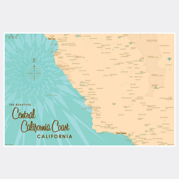 Central CA Coast, Paper Print