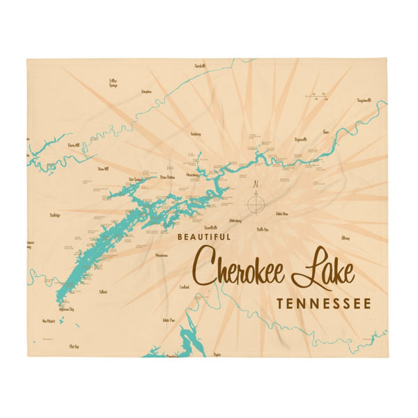 Cherokee Lake Tennessee Throw Blanket