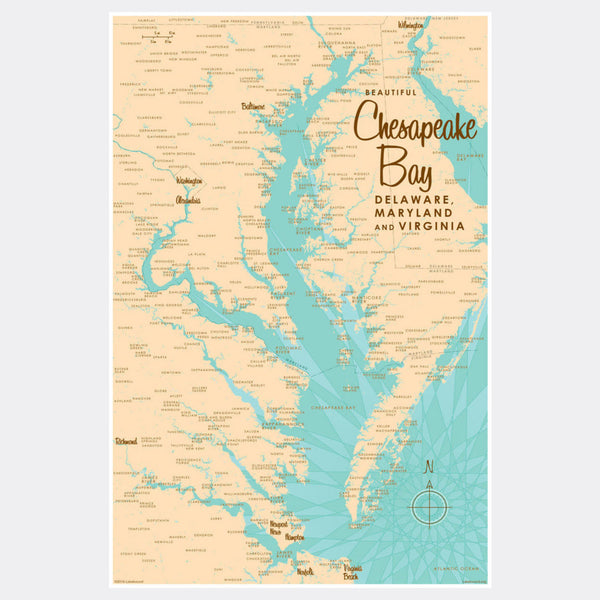 Chesapeake Bay MD Virginia, Paper Print