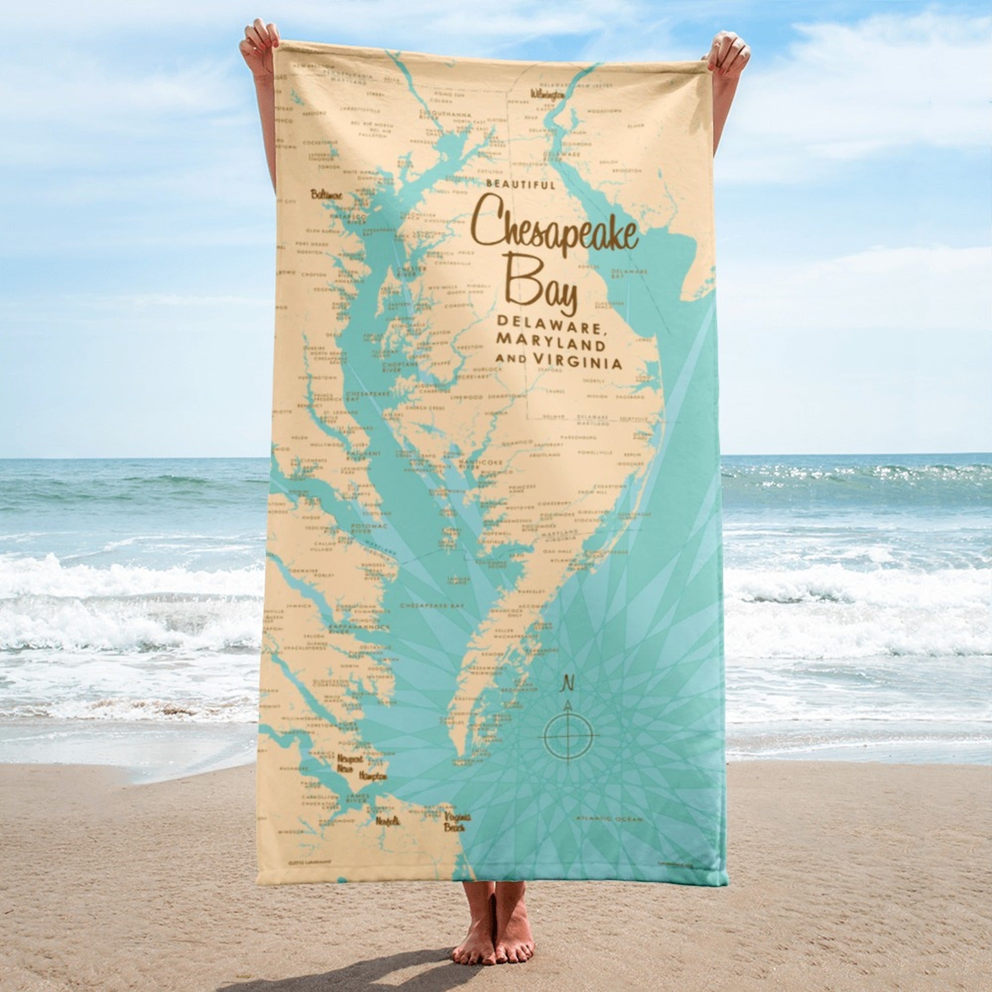 Chesapeake Bay Maryland Virginia Beach Towel