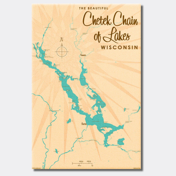 Chetek Chain of Lakes Wisconsin, Canvas Print