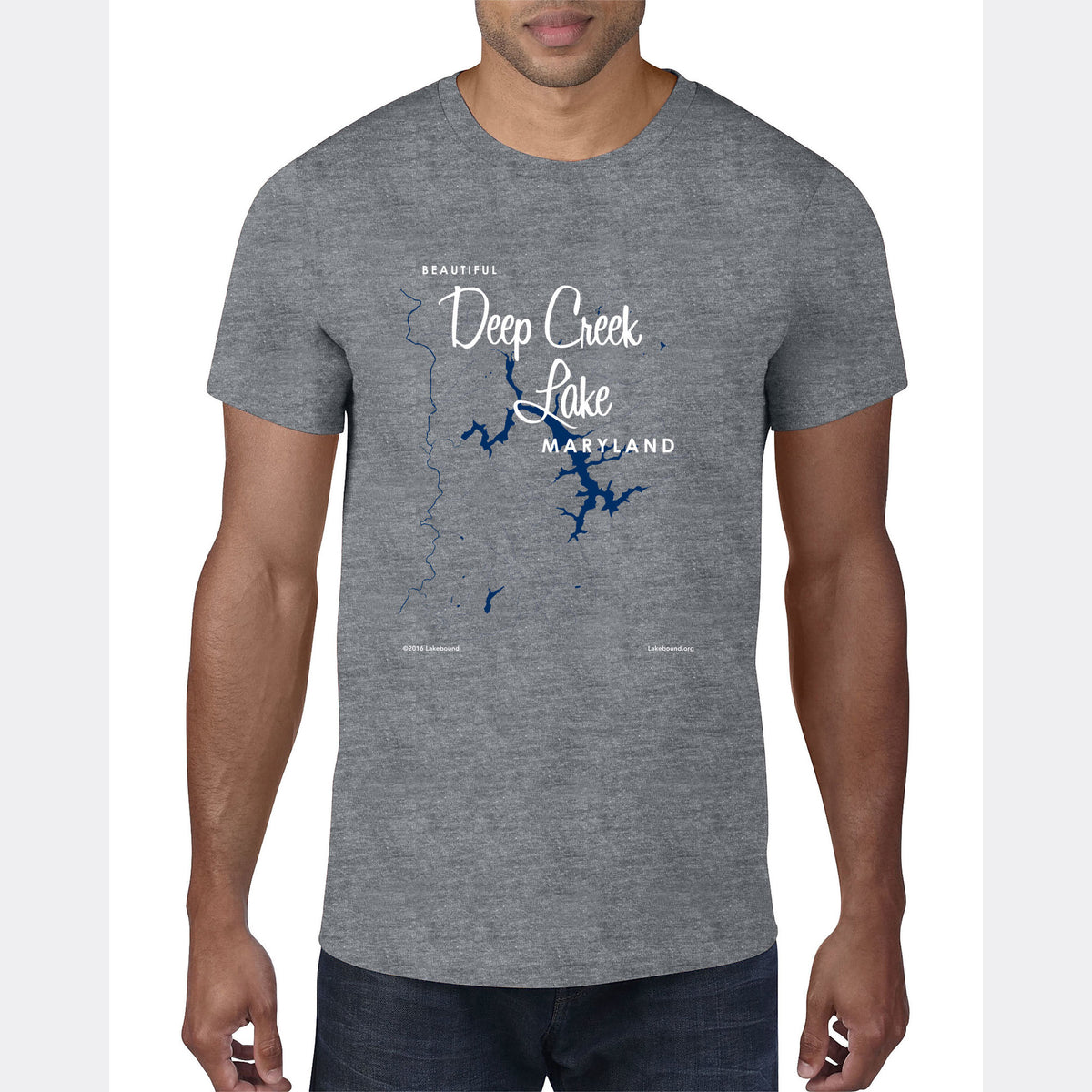Deep Creek Lake Maryland, Map T-Shirt – Lakebound®