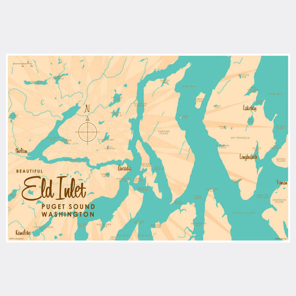 Eld Inlet, Washington, Paper Print
