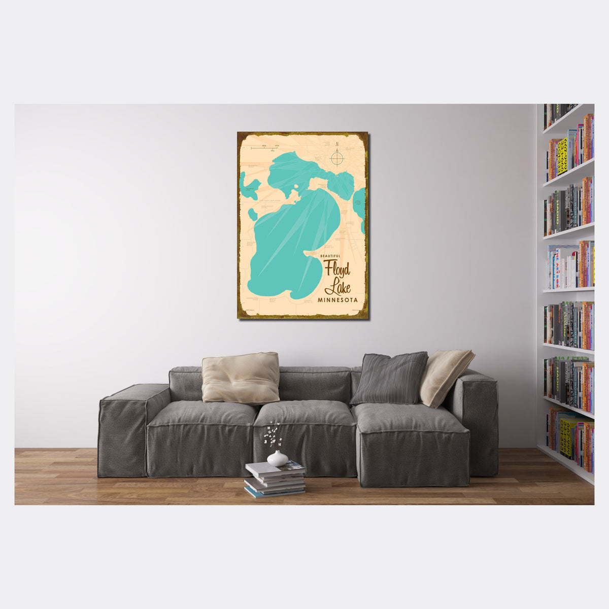 Floyd Lake Minnesota, Sign Map Art Lakebound®