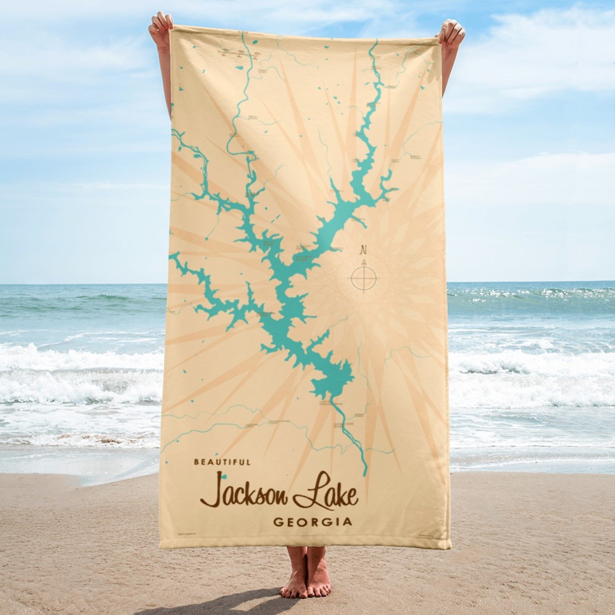 Jackson Lake Georgia Beach Towel