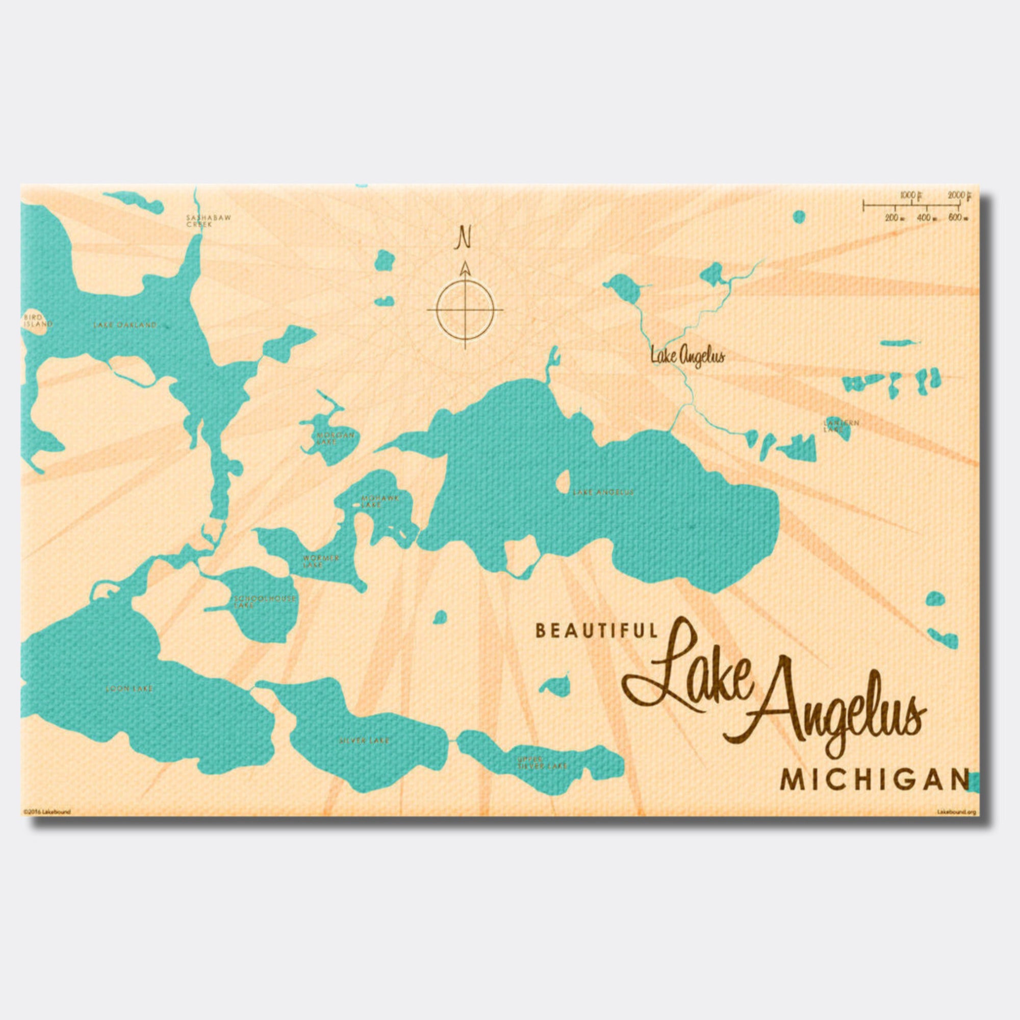 Lake Angelus Michigan, Canvas Print
