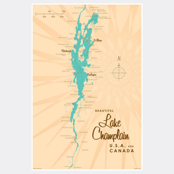 Lake Champlain New York, Paper Print