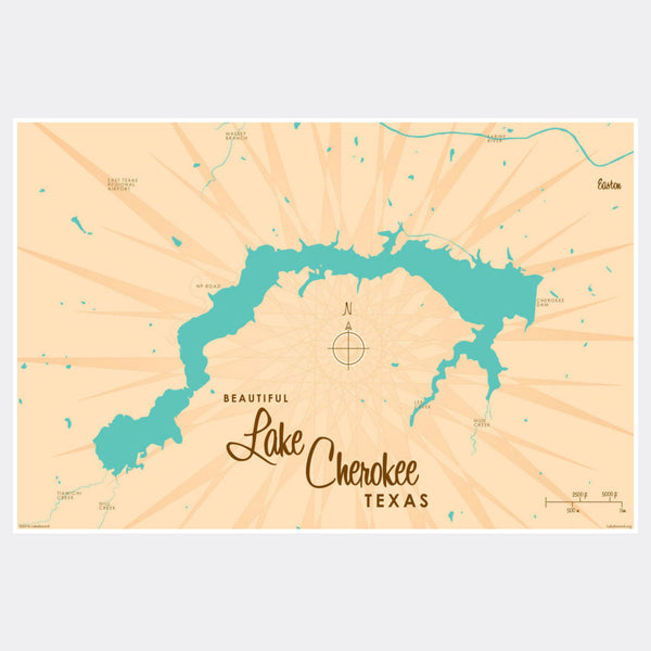 Lake Cherokee Texas, Paper Print