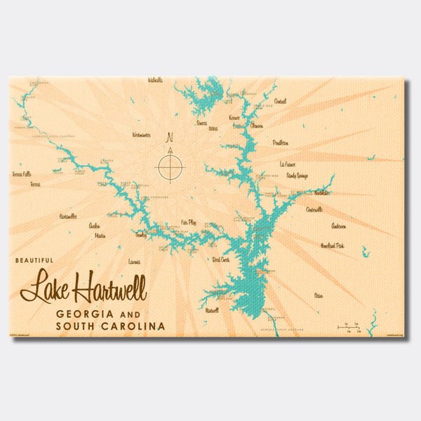 Lake Hartwell Georgia South Carolina, Canvas Print