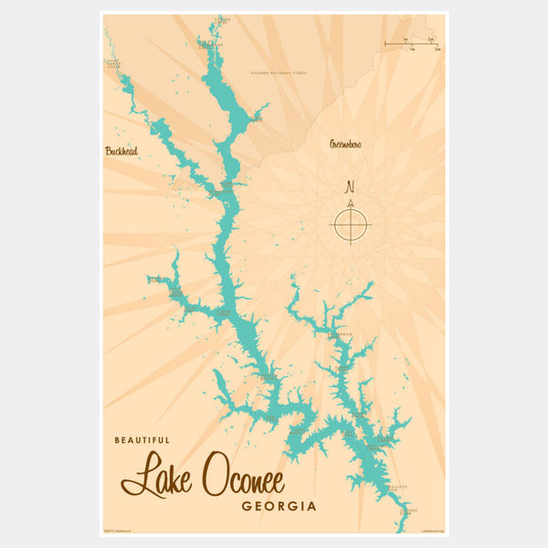 Lake Oconee Georgia, Paper Print