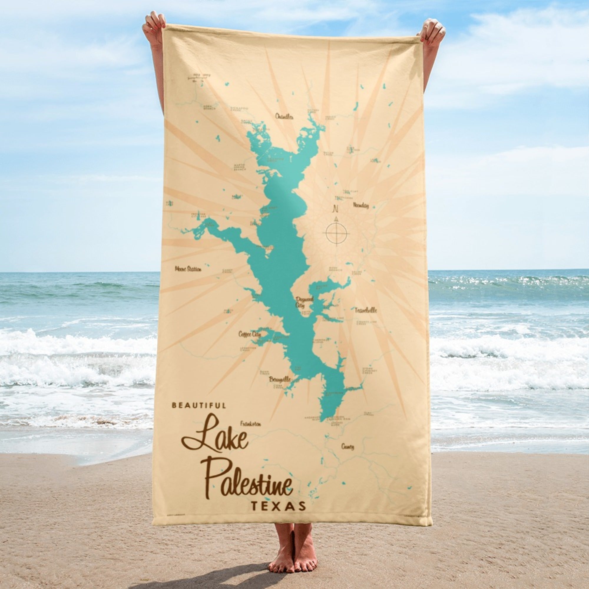 Lake Palestine Texas Beach Towel
