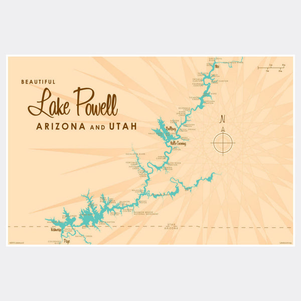Lake Powell UT Arizona, Paper Print