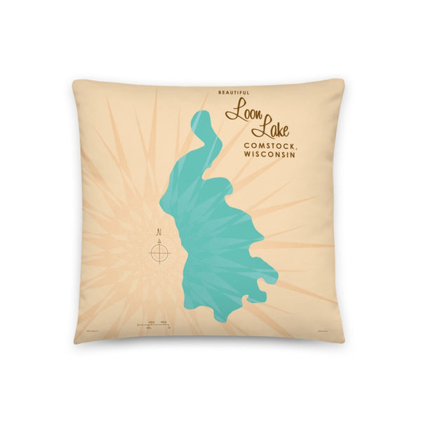 Loon Lake Wisconsin Pillow