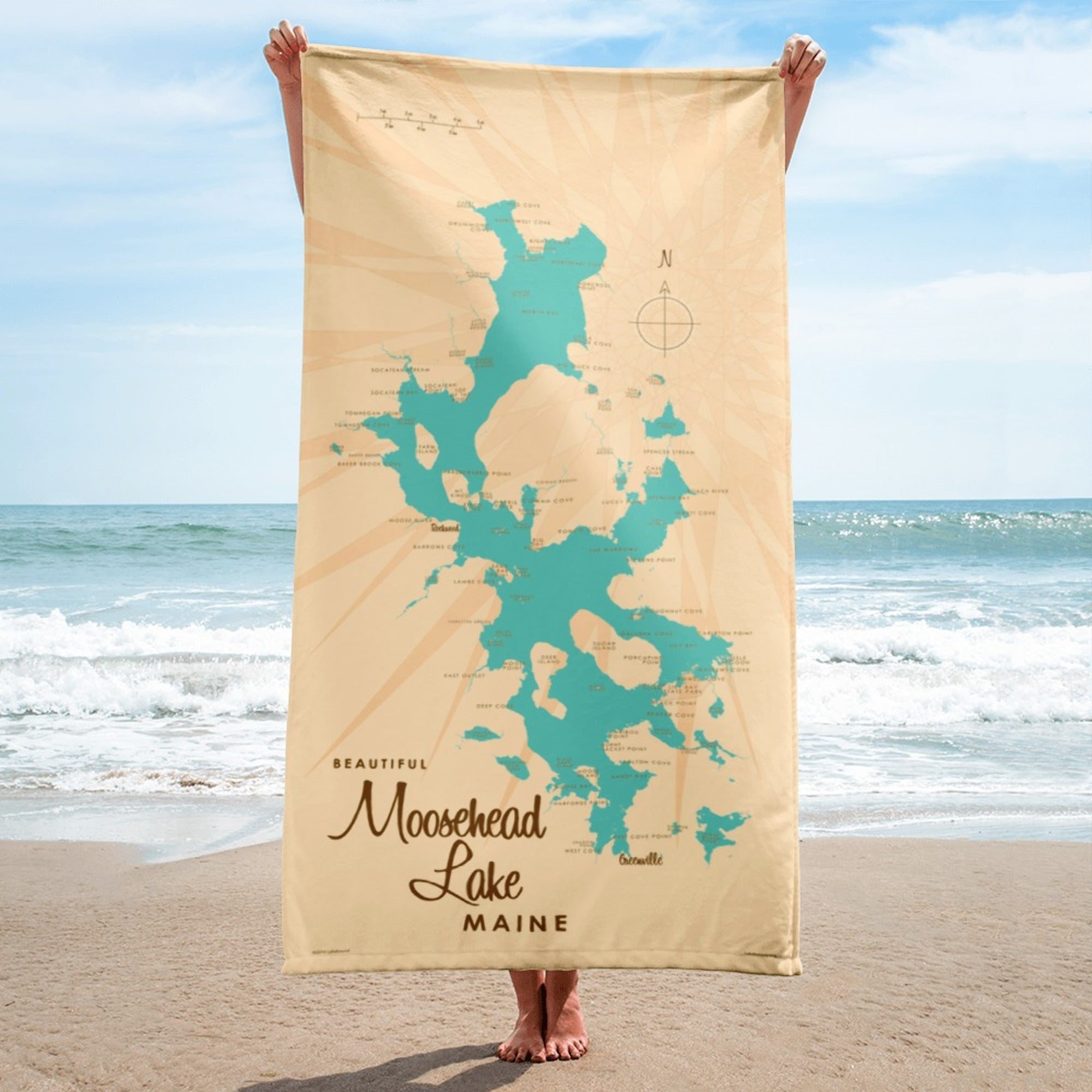 Moosehead Lake Maine Beach Towel