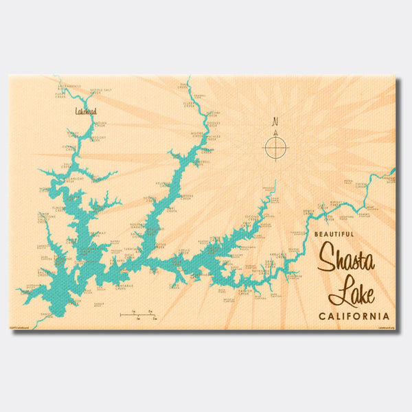 Shasta Lake California, Canvas Print