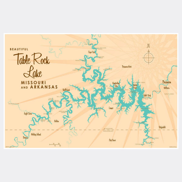 Table Rock Lake Missouri, Paper Print