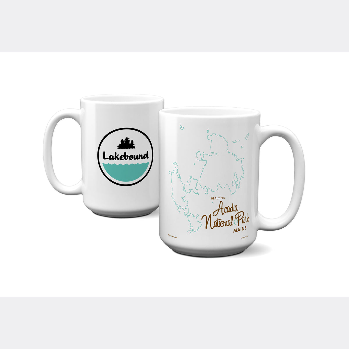 Acadia National Park , Lake Map Mug (15 oz) – Lakebound®