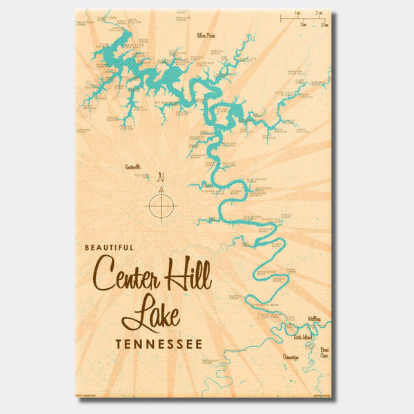 Center Hill Lake Tennessee, Canvas Print