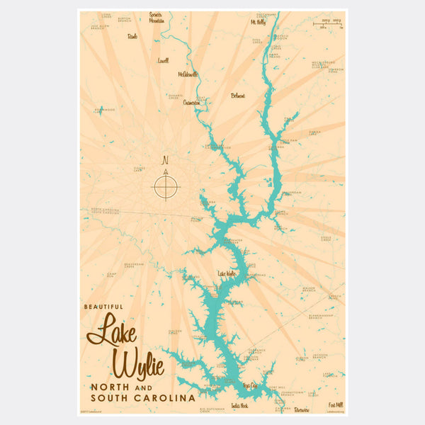 Lake Wylie, Carolinas, Paper Print