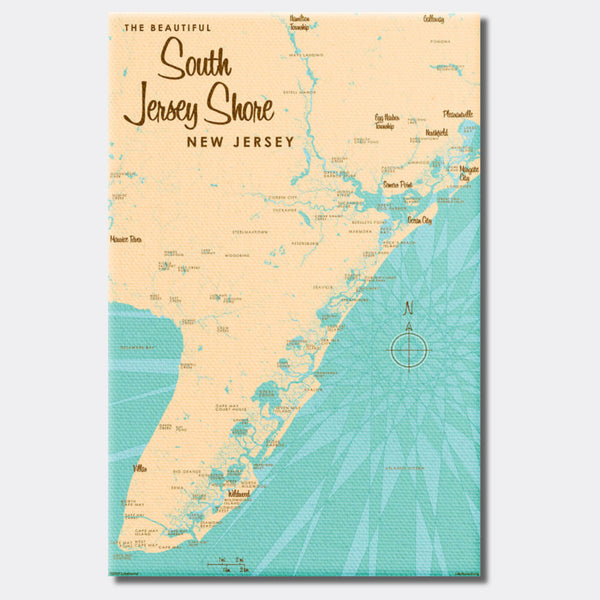 South Jersey Shore New Jersey, Canvas Print