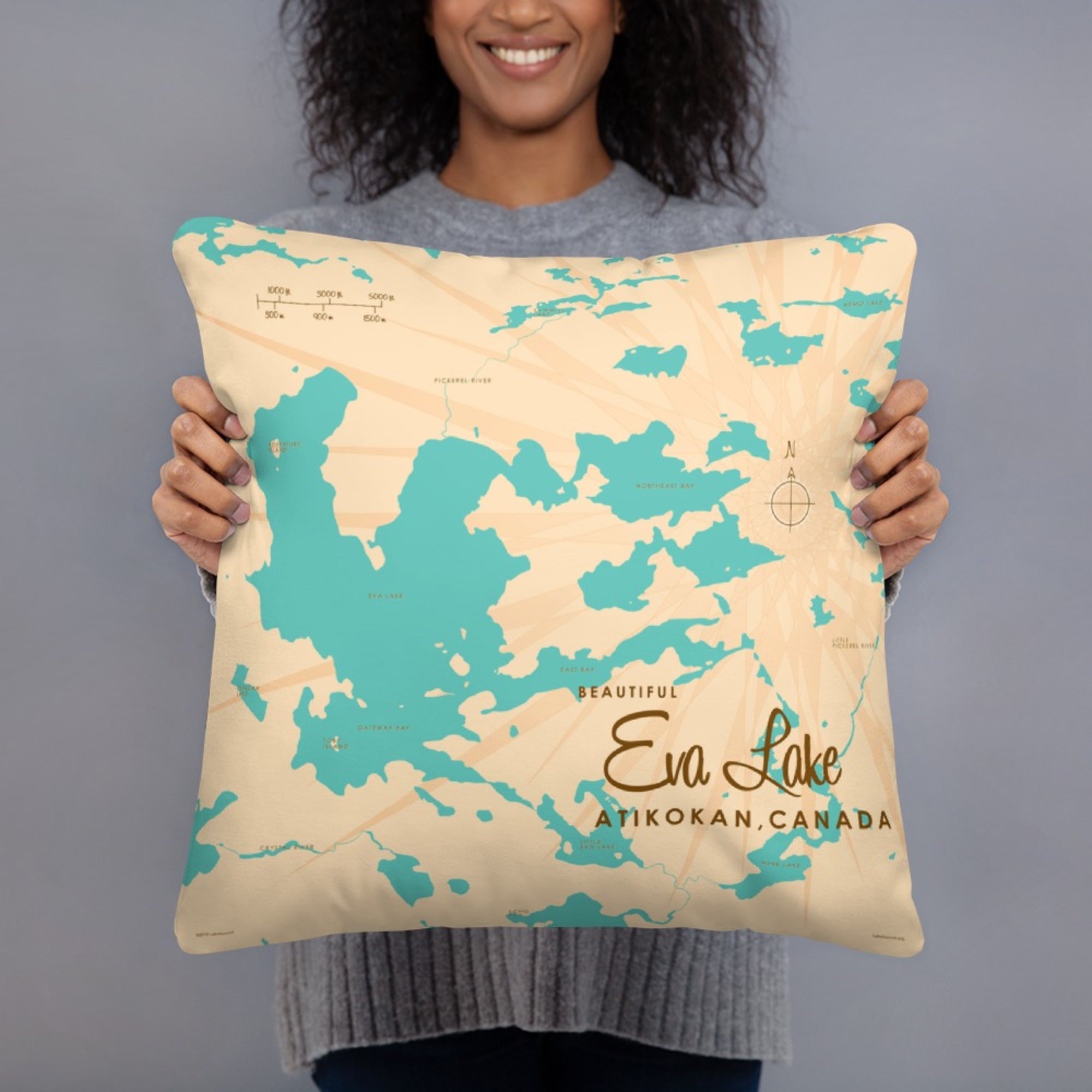Eva Lake Ontario Canada Pillow
