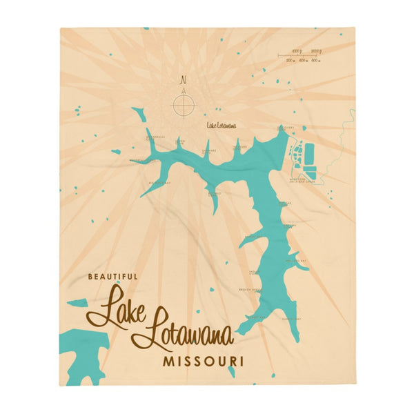 Lake Lotawana Missouri Throw Blanket