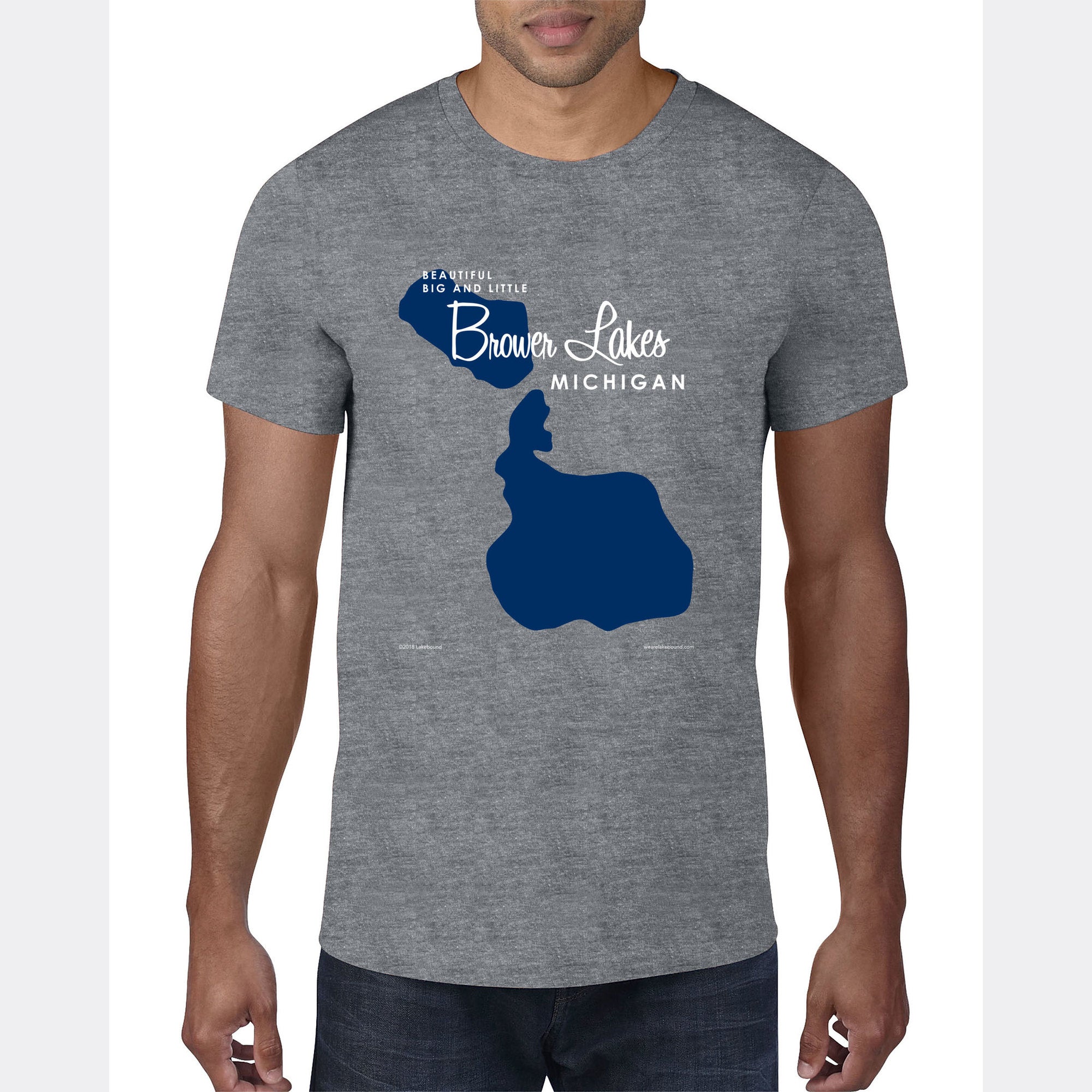 Big and Little Brower Lakes Michigan, T-Shirt