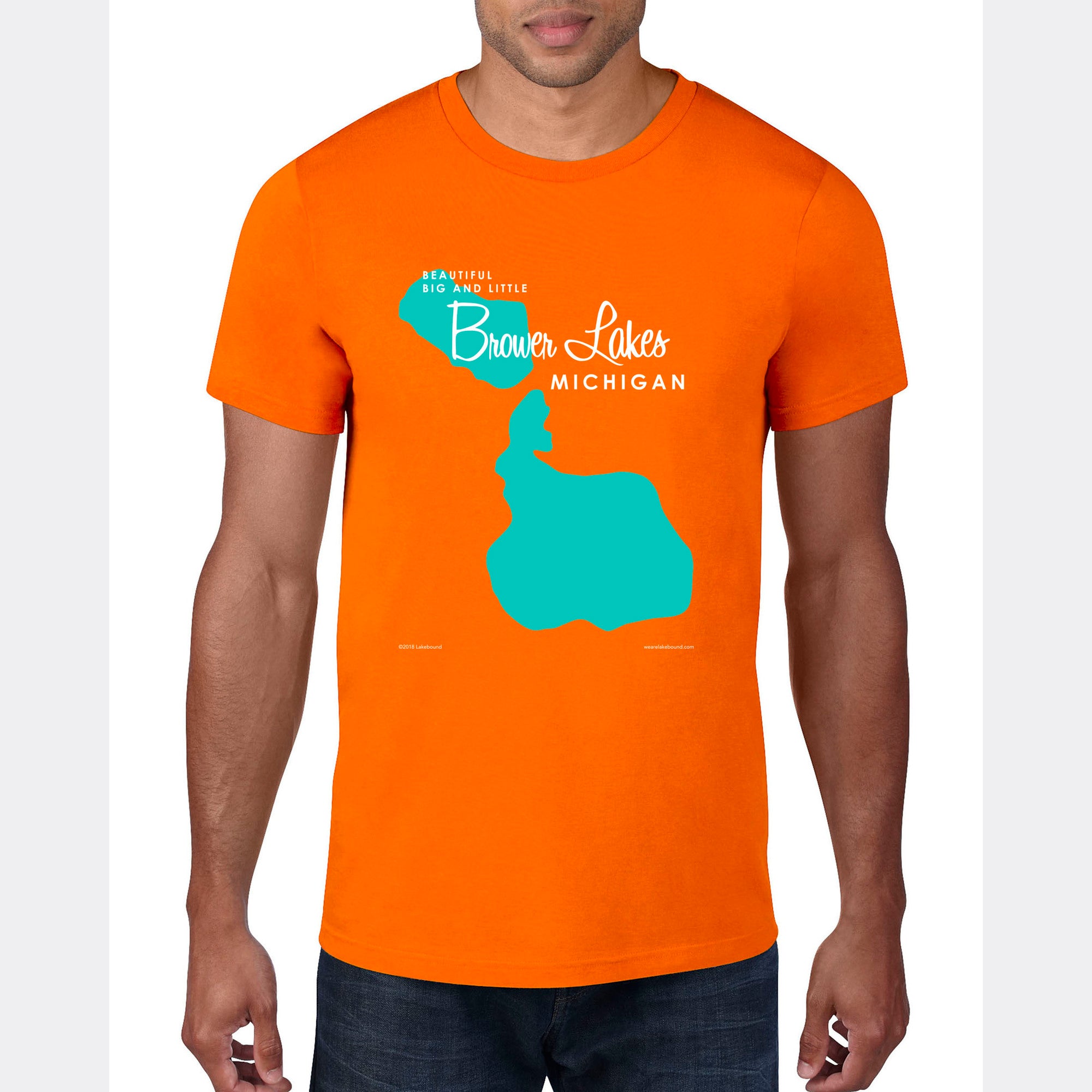 Big and Little Brower Lakes Michigan, T-Shirt