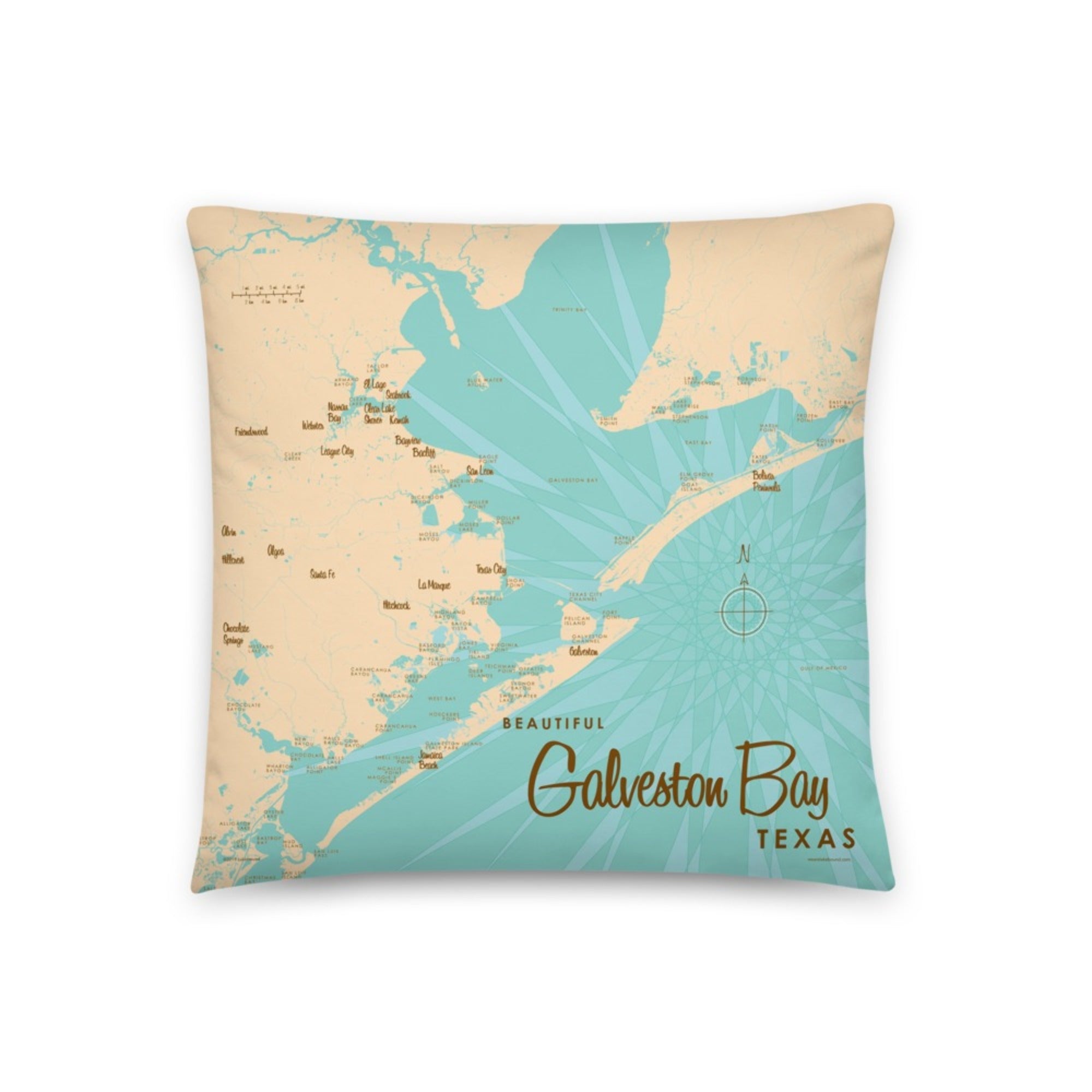 Galveston Bay Texas Pillow