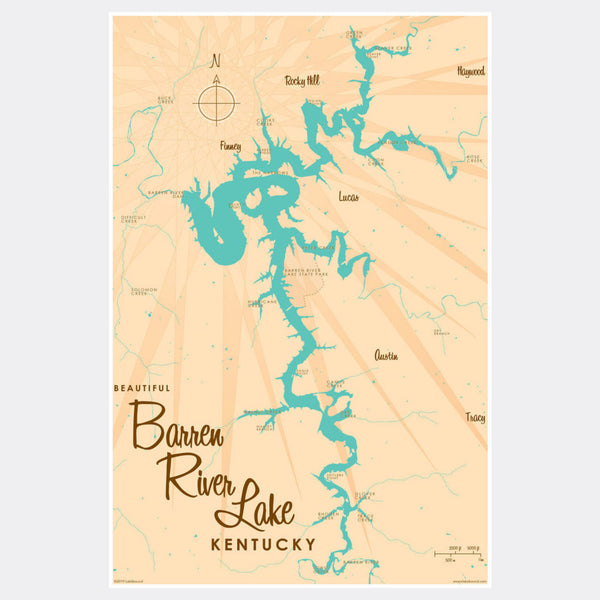 Barren River Lake Kentucky, Paper Print