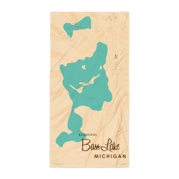 Bass Lake Michigan Beach Towel