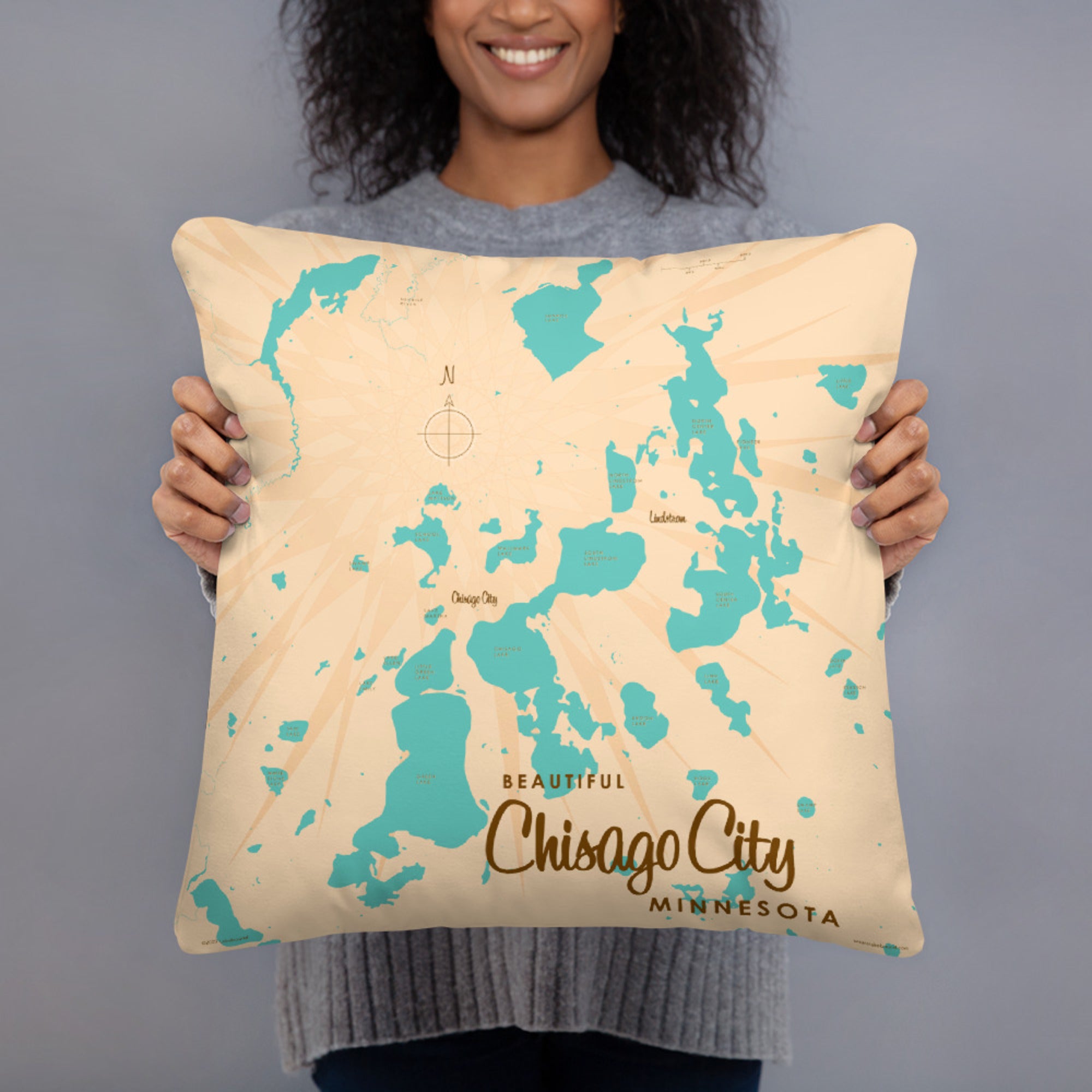 Chisago Lake Minnesota Pillow