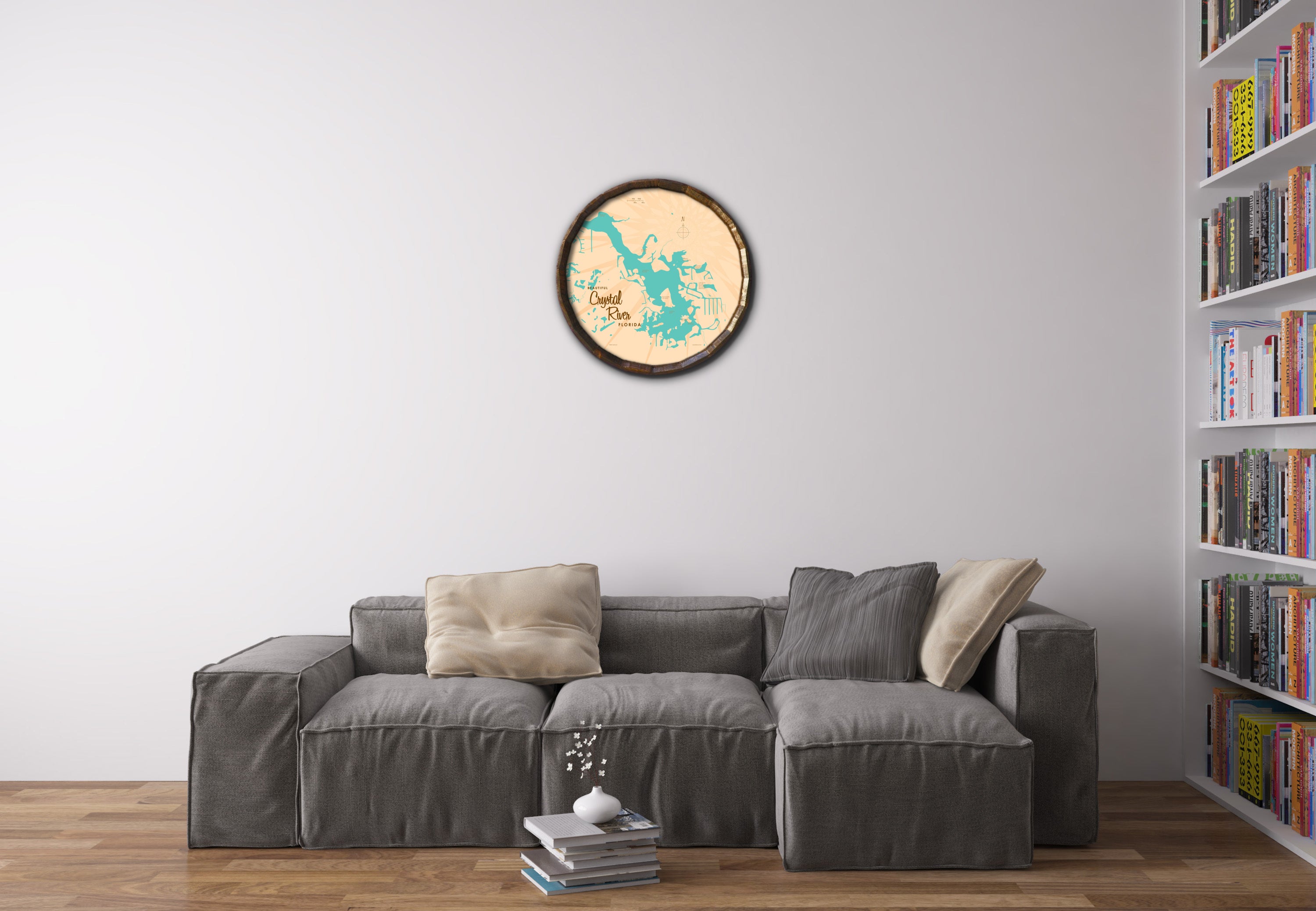 Crystal Lake Florida, Barrel End Map Art