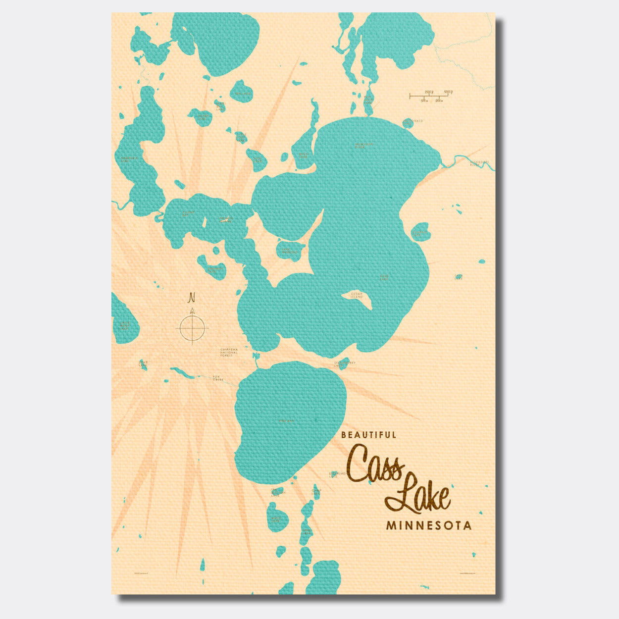 Cass Lake Minnesota, Canvas Print