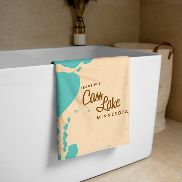 Cass Lake Minnesota Beach Towel