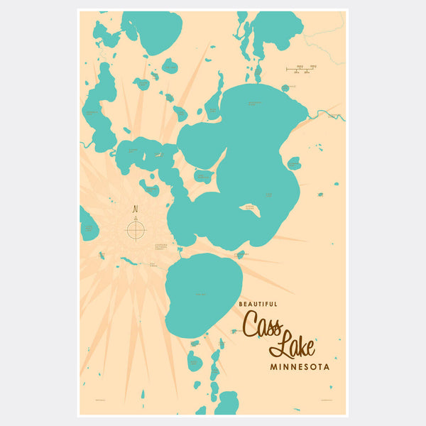 Cass Lake Minnesota, Paper Print