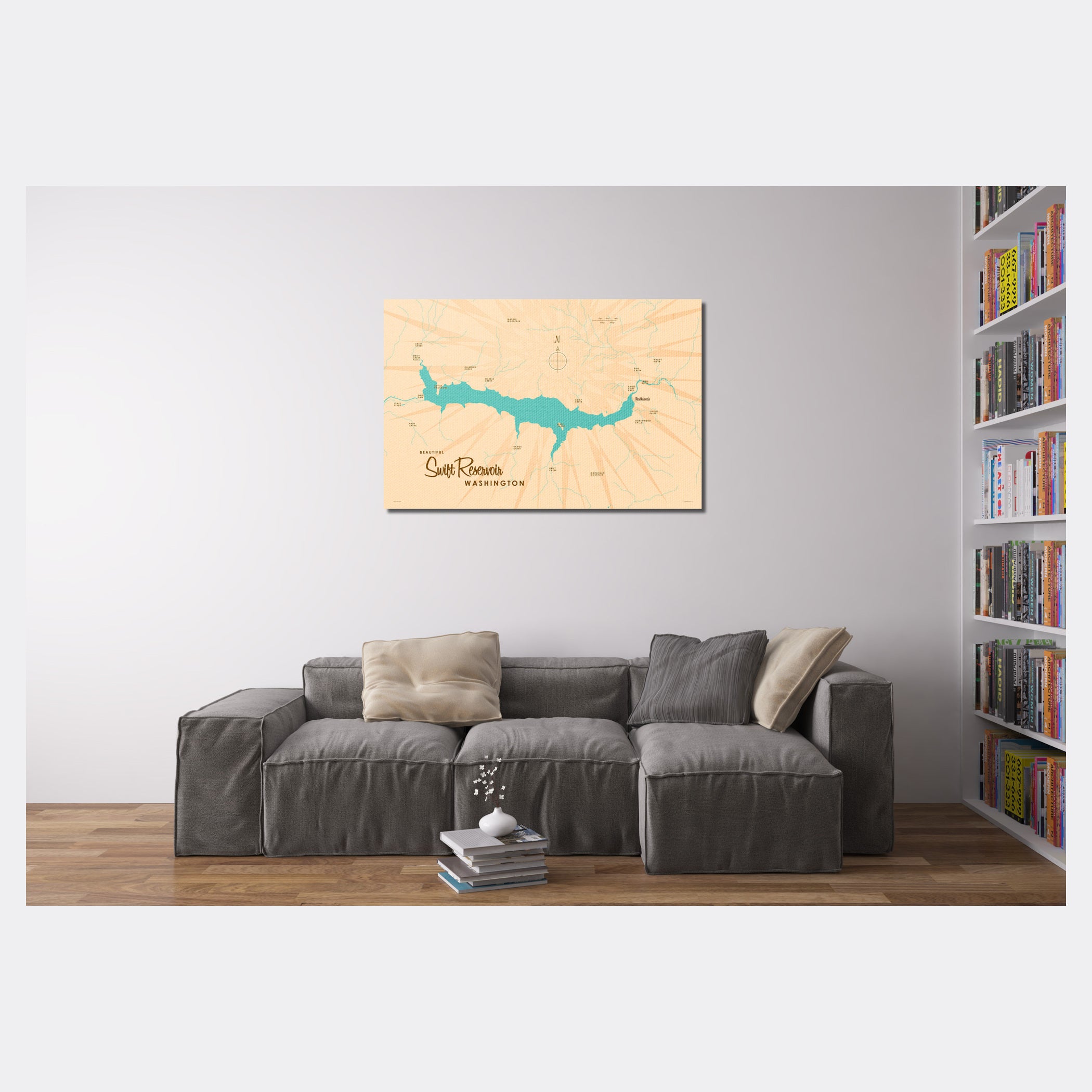 Swift Reservoir Washington, Canvas Print
