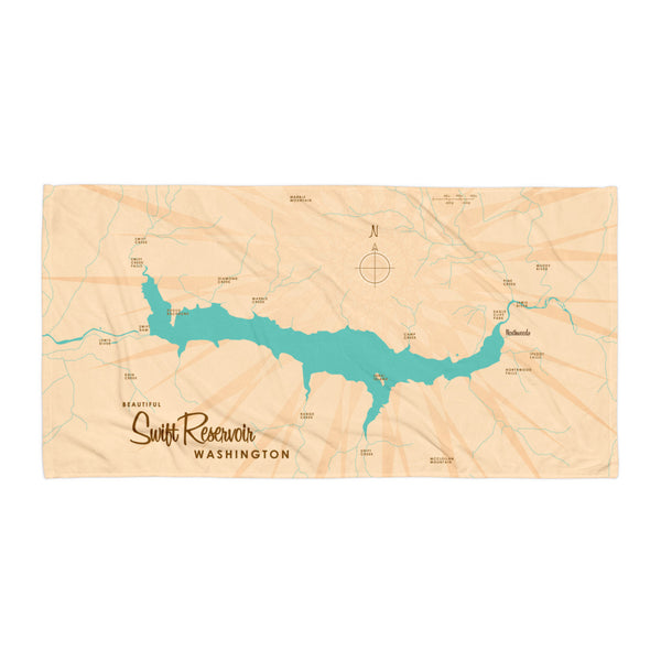 Swift Reservoir Washington Beach Towel