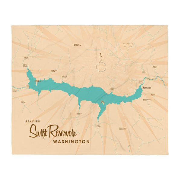 Swift Reservoir Washington Throw Blanket