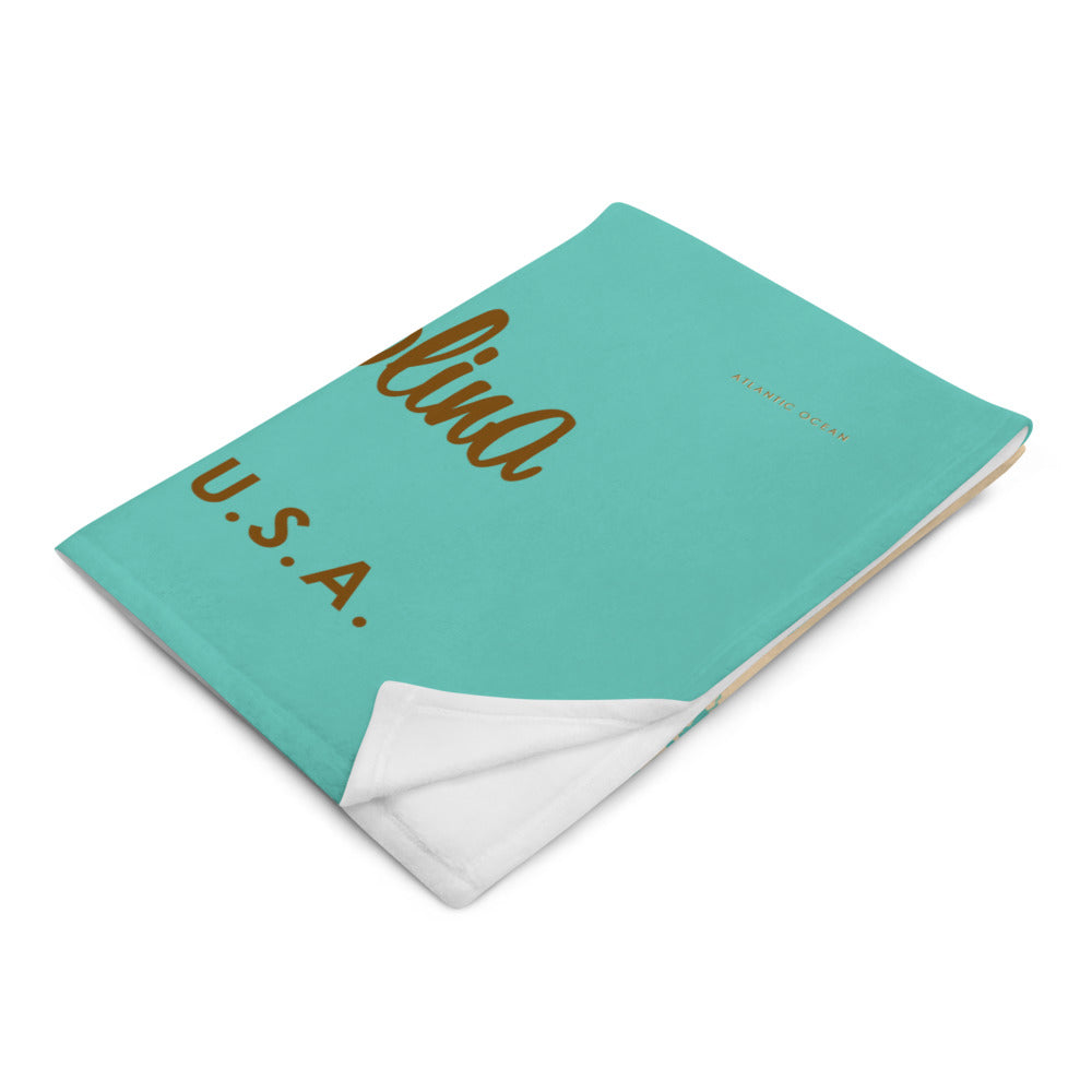 North Carolina Coast North Carolina Throw Blanket