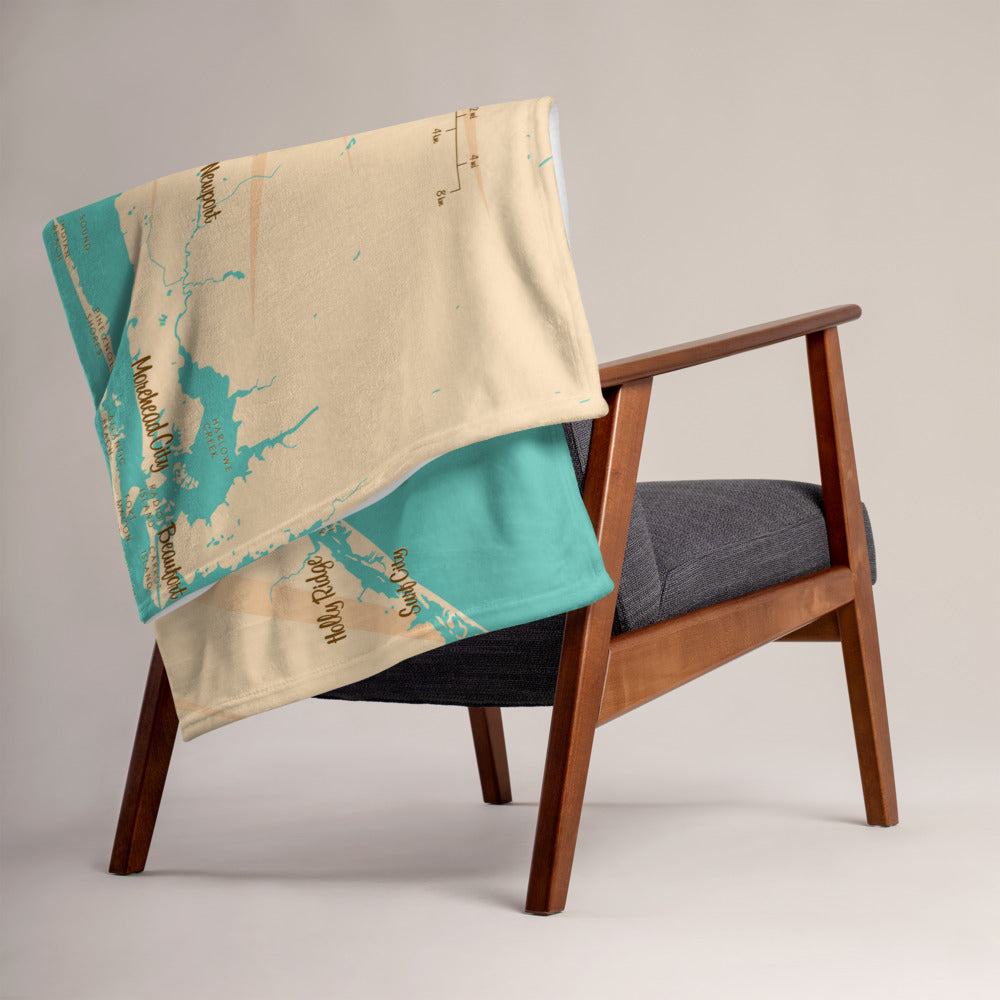 North Carolina Coast North Carolina Throw Blanket