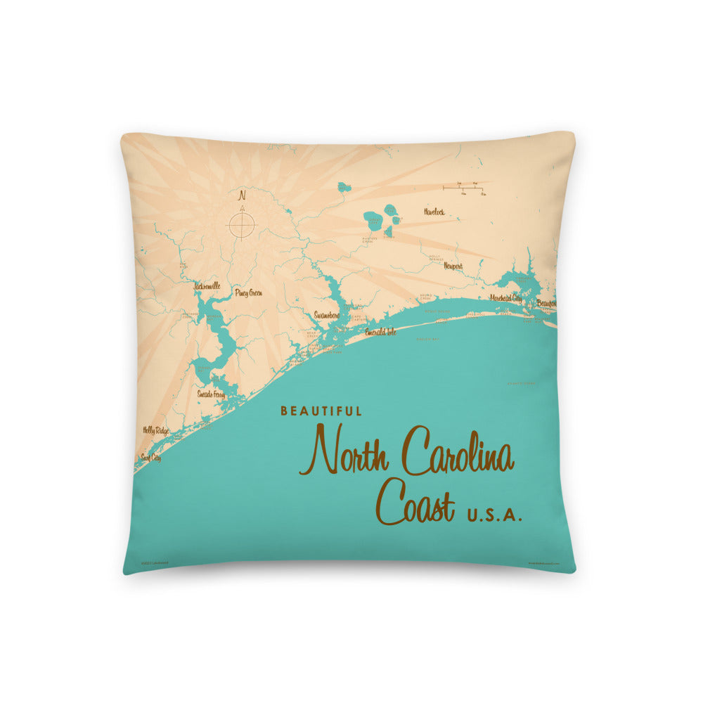 North Carolina Coast North Carolina Pillow