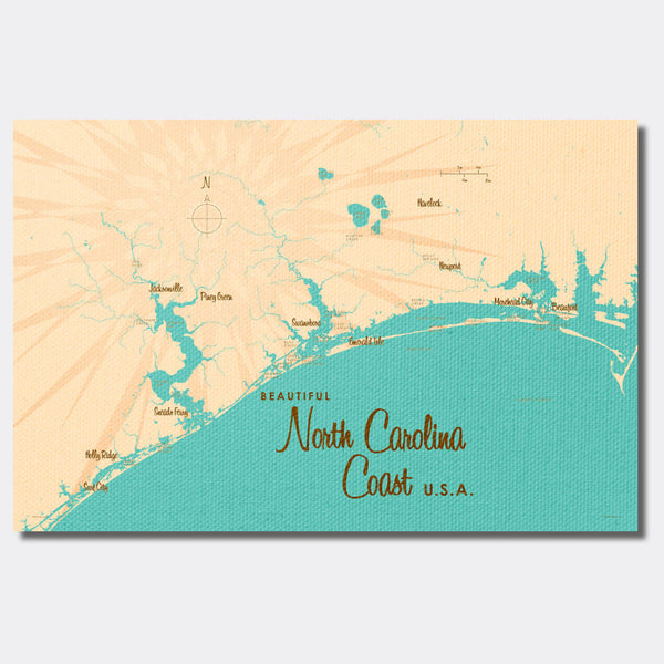 North Carolina Coast North Carolina, Canvas Print