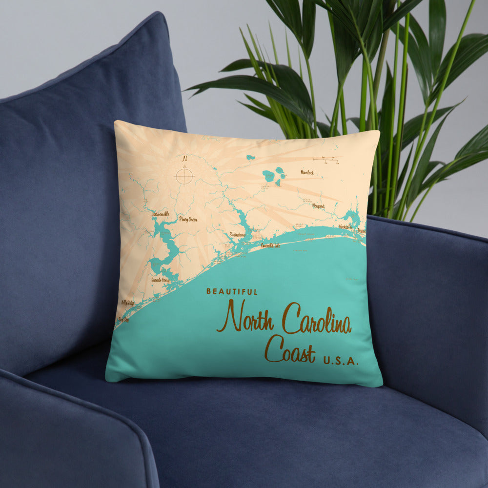 North Carolina Coast North Carolina Pillow