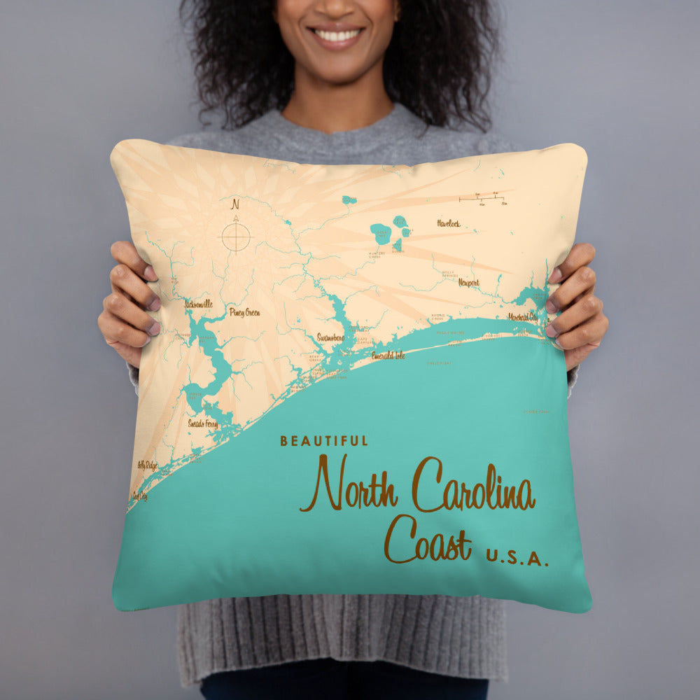 North Carolina Coast North Carolina Pillow