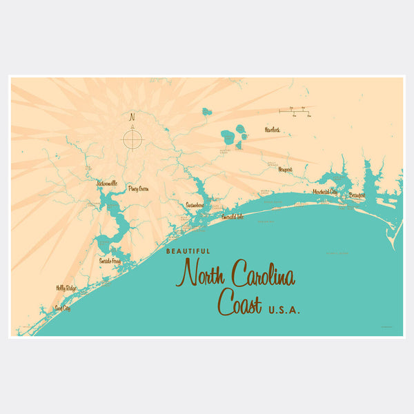 North Carolina Coast North Carolina, Paper Print