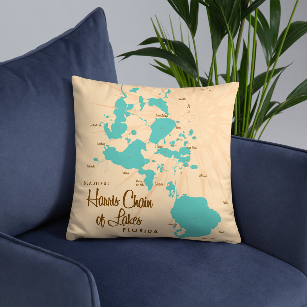 Harris Chain of Lakes Florida Pillow