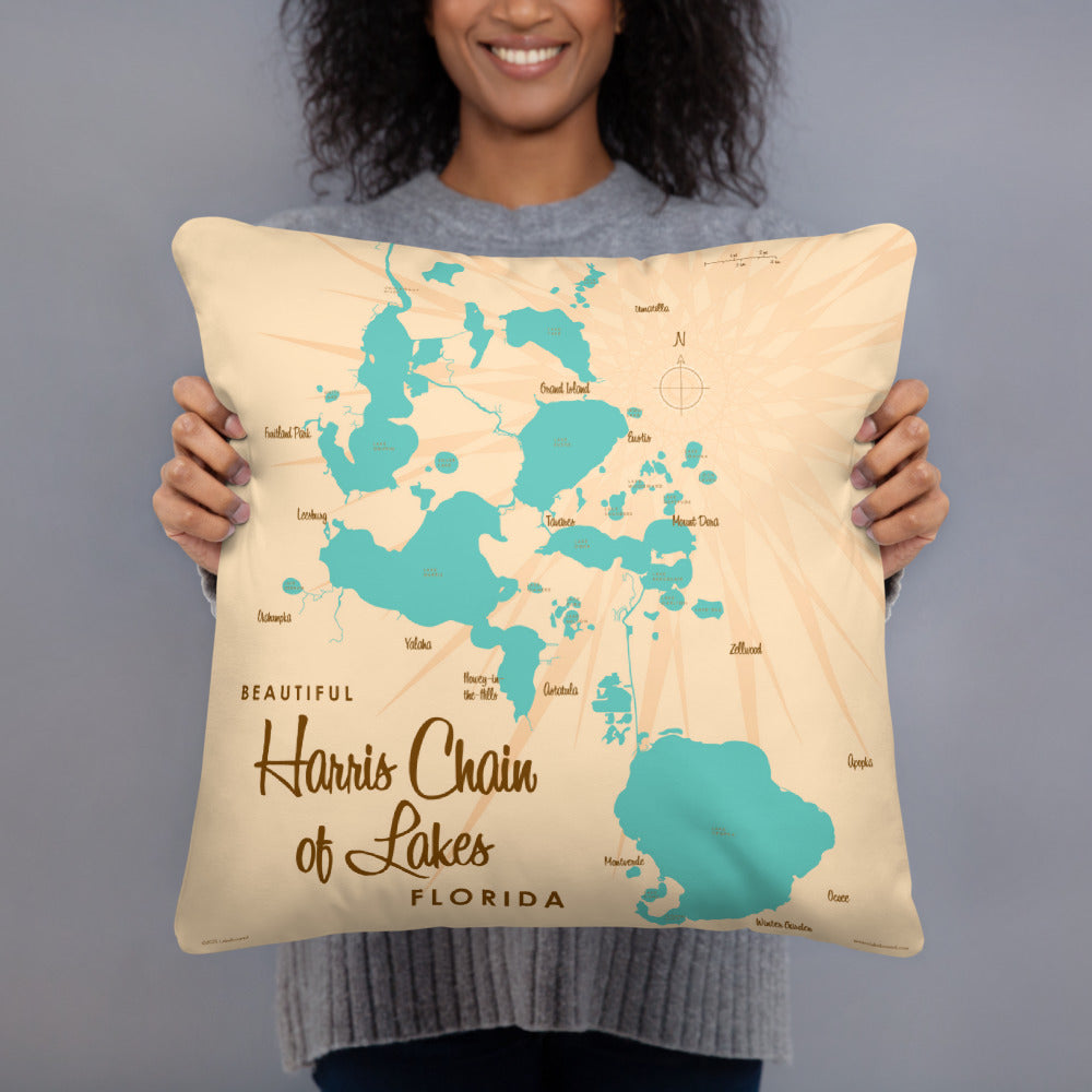Harris Chain of Lakes Florida Pillow