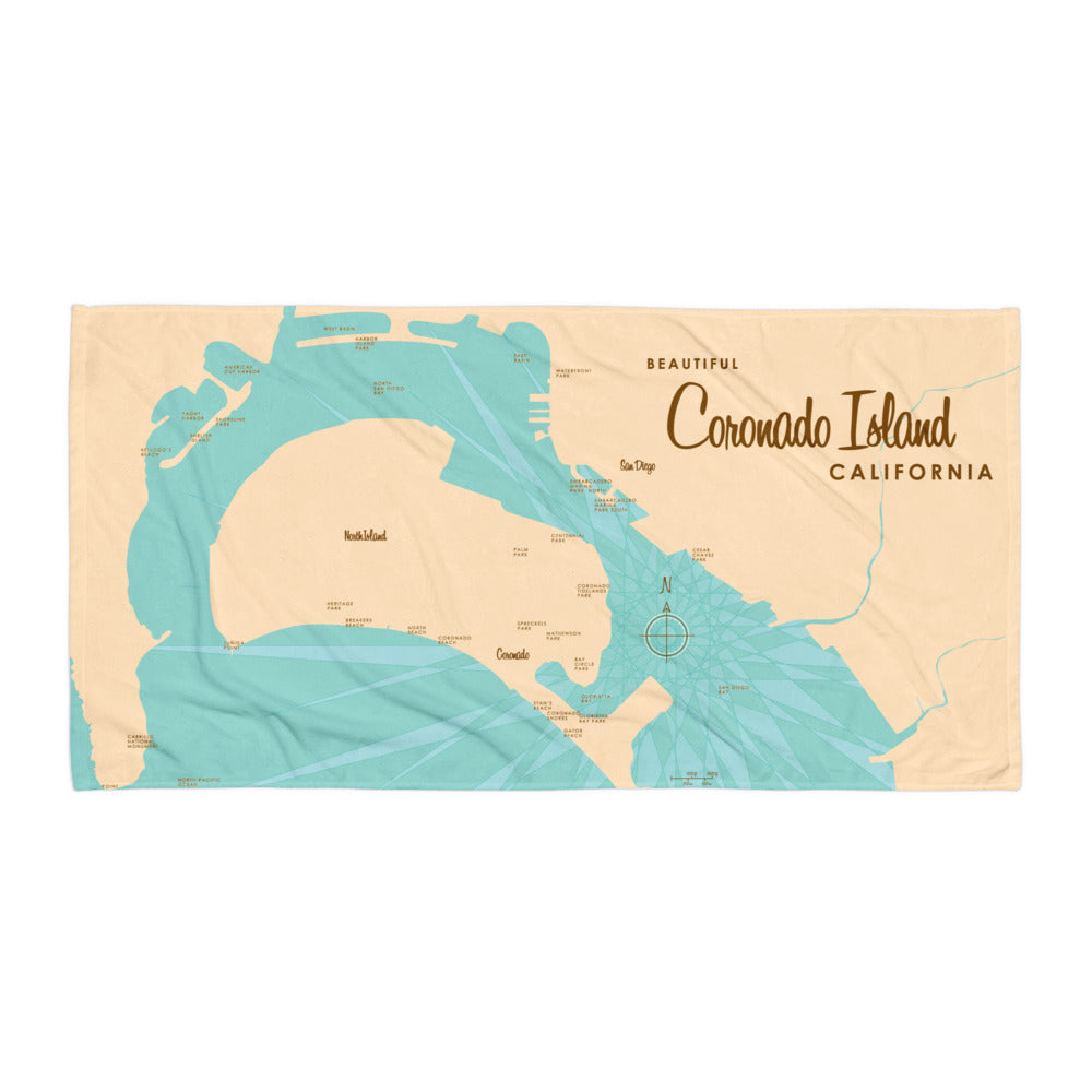 Coronado Island California Beach Towel
