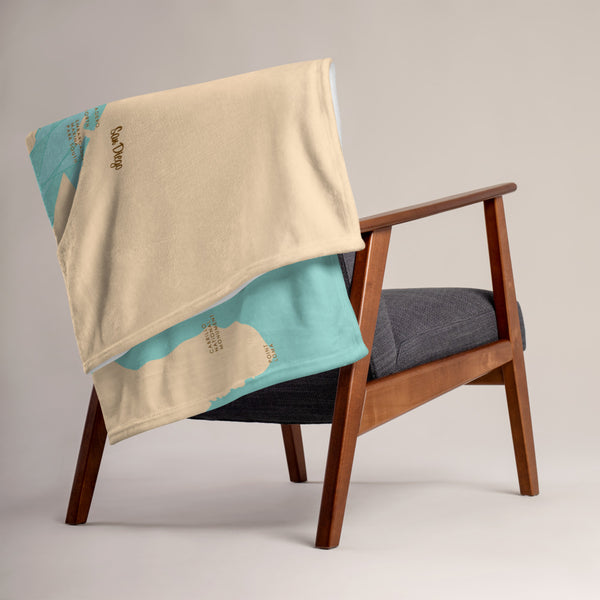 Coronado Island California Throw Blanket
